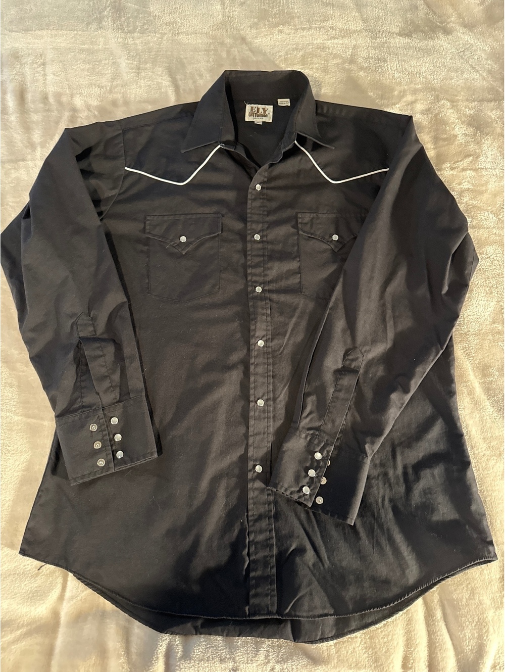 Ely Cattleman Men’s Large Western Snap Button Long Sleeve Shirt